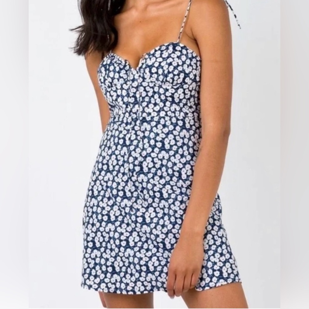 Princess Polly Women Floral Spaghetti Strap Mini Dress Size 0